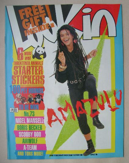 Look In magazine - Amazulu cover (11 October 1986)