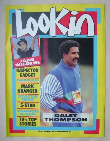 Look In magazine - Daley Thompson cover (10 September 1988)