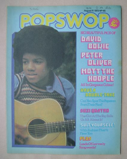 Popswop magazine - 11 August 1973 - Michael Jackson cover