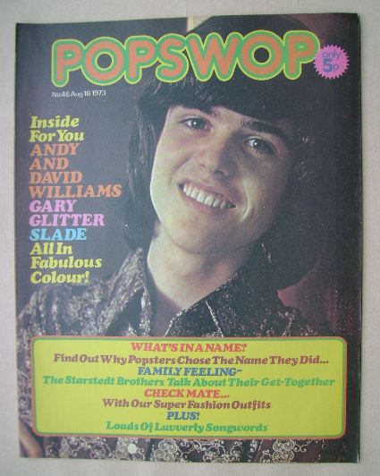 Popswop magazine - 18 August 1973 - Donny Osmond cover