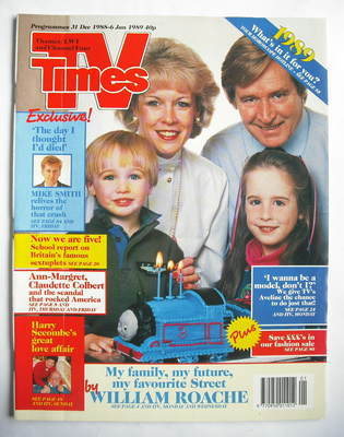 TV Times magazine - William Roache cover (31 December 1988 - 6 January 1989)