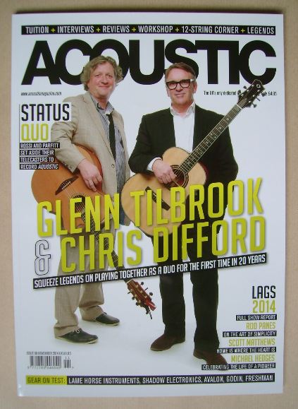 Acoustic magazine - Glenn Tilbrook and Chris Difford cover (November 2014 -