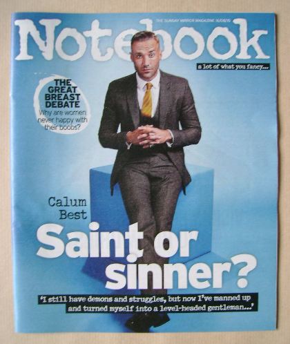 Notebook magazine - Calum Best cover (16 August 2015)