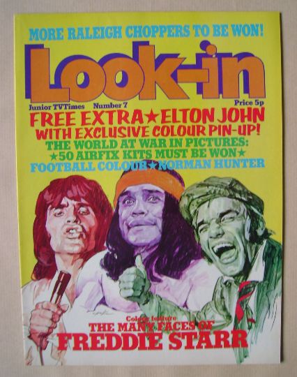 Look In magazine - Freddie Starr cover (23 February 1974)