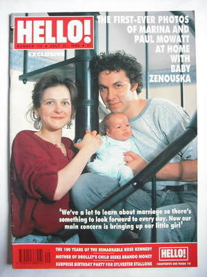 Hello! magazine - Marina and Paul Mowatt cover (21 July 1990 - Issue 112)