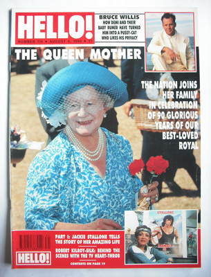 Hello! magazine - The Queen Mother cover (4 August 1990 - Issue 114)