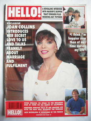 Hello! magazine - Joan Collins cover (22 September 1990 - Issue 120)