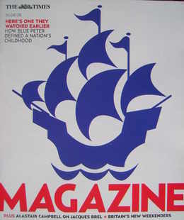 The Times magazine - Blue Peter cover (30 August 2008)