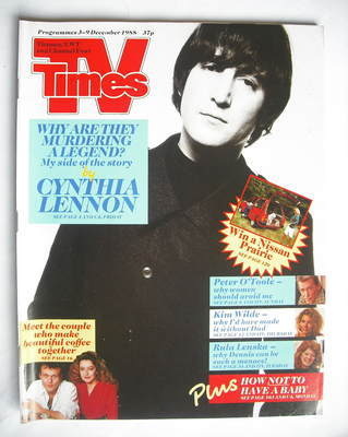 TV Times magazine - John Lennon cover (3-9 December 1988)