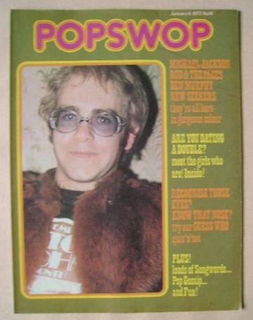 Popswop magazine - 6 January 1973 - Elton John cover