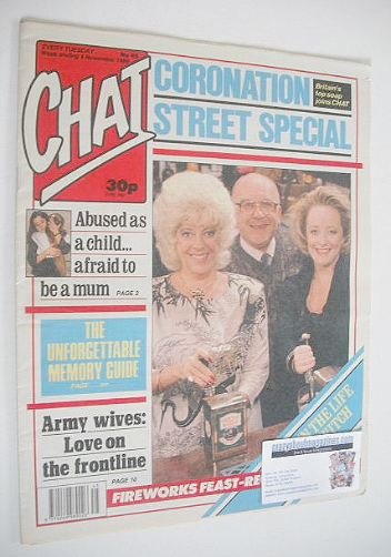 <!--1989-11-04-->Chat magazine - Coronation Street Special cover (4 Novembe