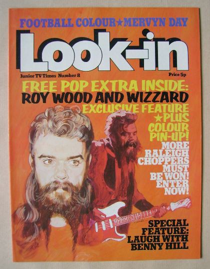 <!--1974-03-02-->Look In magazine - Roy Wood cover (2 March 1974)