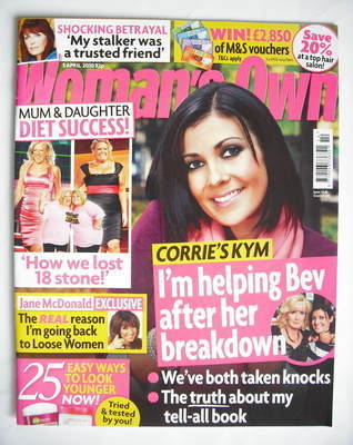 Woman's Own magazine - 5 April 2010 - Kym Marsh cover