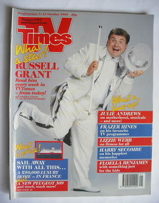 TV Times magazine - Russell Grant cover (7-13 October 1989)