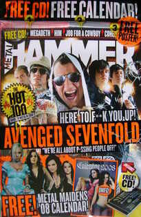 <!--2007-12-->Metal Hammer magazine - Avenged Sevenfold cover (December 200