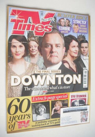 <!--2015-09-19-->TV Times magazine - Downton cover (19-25 September 2015)