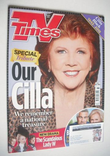 TV Times magazine - Cilla Black cover (15-21 August 2015)