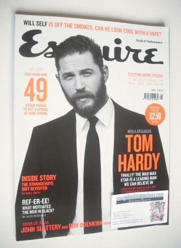 Esquire magazine - Tom Hardy cover (May 2015)