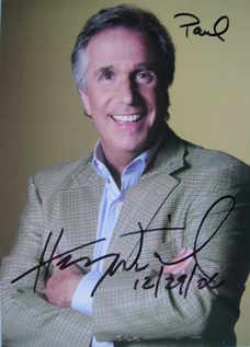 Henry Winkler autograph (hand-signed photograph, dedicated)