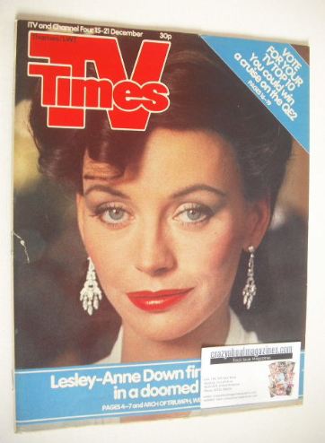 TV Times magazine - Lesley-Anne Down cover (15-21 December 1984)
