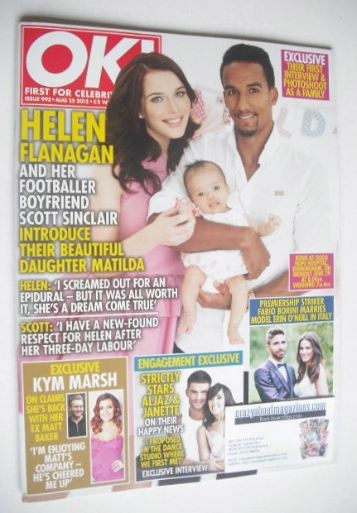 OK! magazine - Helen Flanagan and family cover (25 August 2015 - Issue 995)