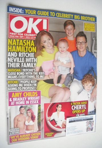 OK! magazine - Natasha Hamilton and Ritchie Neville cover (1 September 2015 - Issue 996)