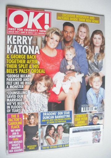 OK! magazine - Kerry Katona and family cover (8 September 2015 - Issue 997)