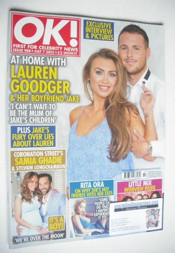 OK! magazine - Lauren Goodger cover (7 July 2015 - Issue 988)