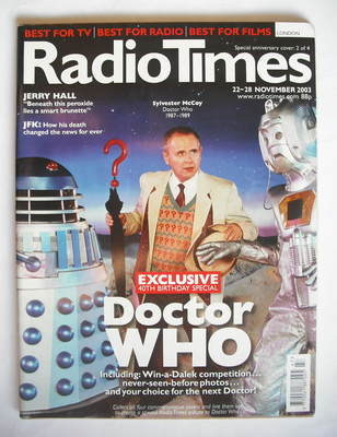 Radio Times magazine - Sylvester McCoy cover (22-28 November 2003)