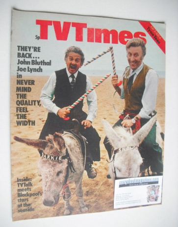 TV Times magazine - John Bluthal and Joe Lynch cover (31 July - 6 August 1971)