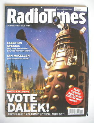 Radio Times magazine - Daleks cover (30 April - 6 May 2005)