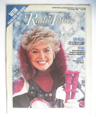 <!--1989-01-14-->Radio Times magazine - Gloria Hunniford cover (14-20 Janua