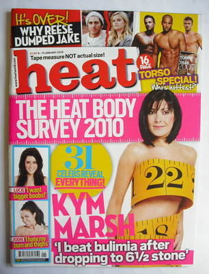 Heat magazine - Kym Marsh cover (9-15 January 2010)