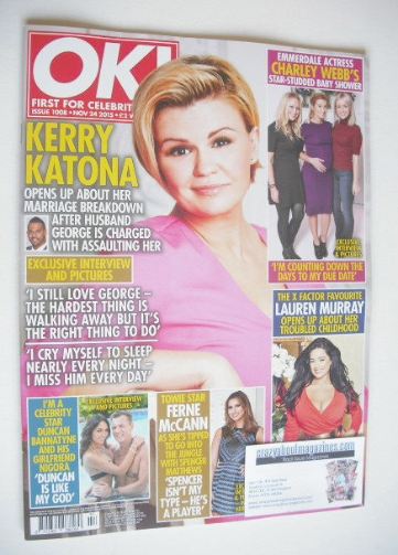 OK! magazine - Kerry Katona cover (24 November 2015 - Issue 1008)