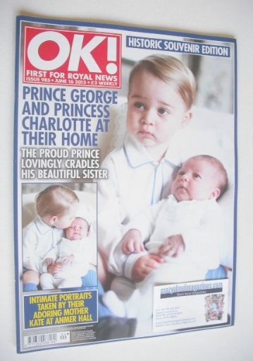 OK! magazine - Prince George and Princess Charlotte cover (16 June 2015 - Issue 985)