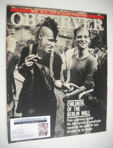 The Observer magazine - Children Of The Berlin Wall cover (28 August 1983)