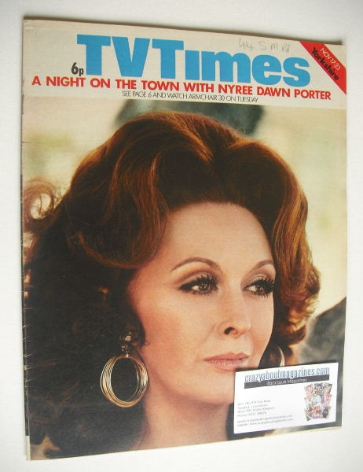 TV Times magazine - Nyree Dawn Porter cover (17-23 November 1973)