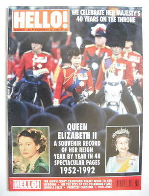 Hello! magazine - Queen Elizabeth II cover (8 February 1992 - Issue 189)