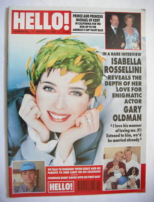 Hello! magazine - Isabella Rossellini cover (11 March 1995 - Issue 346)