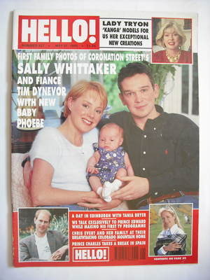Hello! magazine - Sally Whittaker and Tim Dynevor and baby Phoebe cover (27 May 1995 - Issue 357)