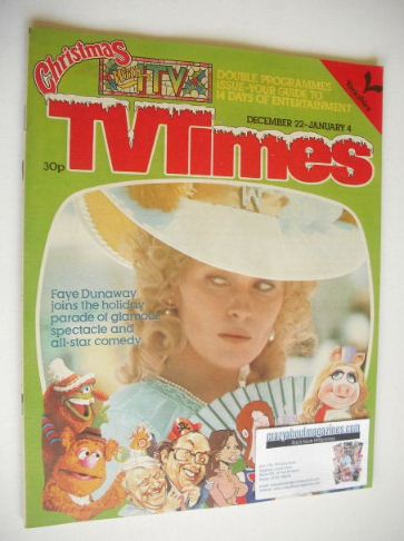TV Times magazine - Faye Dunaway cover (22 December 1979 - 4 January 1980)