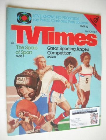 TV Times magazine - Sport cover (15-21 March 1980)