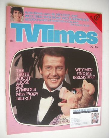 TV Times magazine - Roger Moore and Miss Piggy cover (4-10 October 1980)