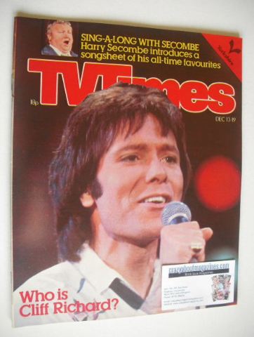 TV Times magazine - Cliff Richard cover (13-19 December 1980)