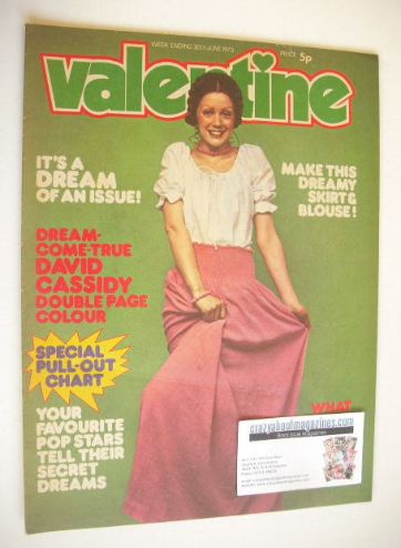 <!--1973-06-30-->Valentine magazine (30 June 1973)