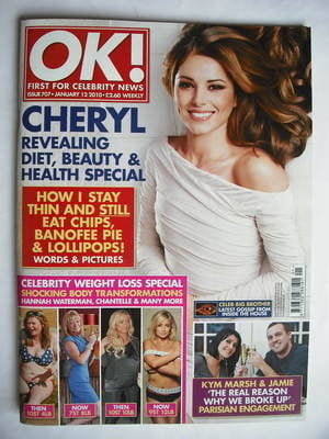 <!--2010-01-12-->OK! magazine - Cheryl Cole cover (12 January 2010 - Issue 