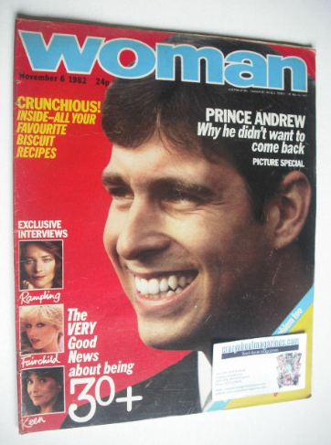 Woman magazine - Prince Andrew cover (6 November 1982)