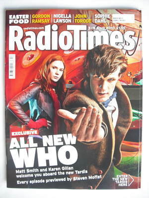 Radio Times magazine - Matt Smith and Karen Gillan cover (3-9 April 2010)