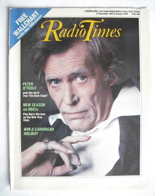 Radio Times magazine - Peter O'Toole cover (31 December 1988 - 6 January 1989)
