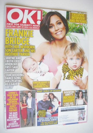OK! magazine - Frankie Bridge cover (22 September 2015 - Issue 999)
